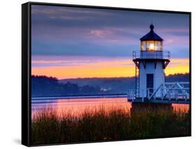 Maine, Doubling Point Lighthouse, USA-Alan Copson-Framed Stretched Canvas