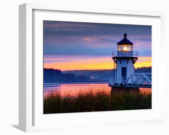 Maine, Doubling Point Lighthouse, USA-Alan Copson-Framed Photographic Print