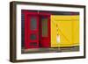 Maine, Goose Rocks Beach, Colorful Doorway-Walter Bibikow-Framed Photographic Print