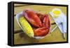Maine Lobster and Corn on the Cob-Jon Hicks-Framed Stretched Canvas