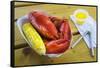 Maine Lobster and Corn on the Cob-Jon Hicks-Framed Stretched Canvas