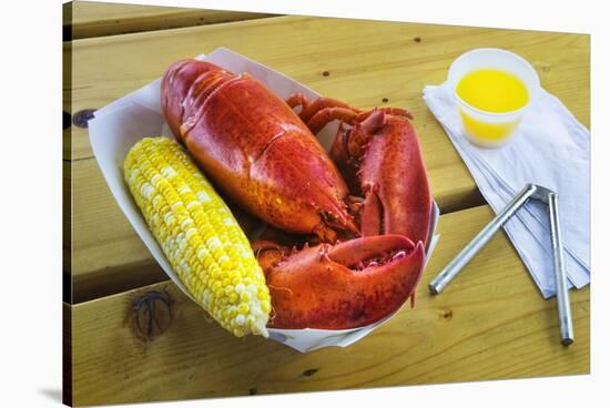 Maine Lobster and Corn on the Cob-Jon Hicks-Stretched Canvas