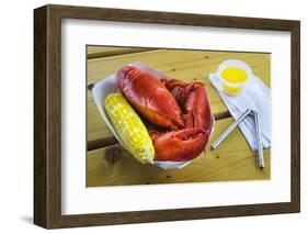 Maine Lobster and Corn on the Cob-Jon Hicks-Framed Photographic Print