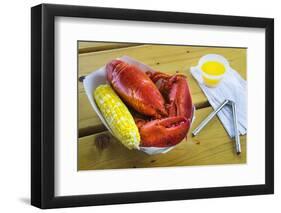 Maine Lobster and Corn on the Cob-Jon Hicks-Framed Photographic Print