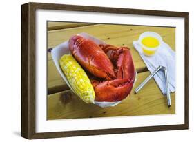 Maine Lobster and Corn on the Cob-Jon Hicks-Framed Photographic Print