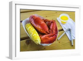 Maine Lobster and Corn on the Cob-Jon Hicks-Framed Photographic Print