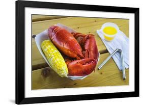 Maine Lobster and Corn on the Cob-Jon Hicks-Framed Photographic Print