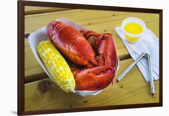 Maine Lobster and Corn on the Cob-Jon Hicks-Framed Photographic Print