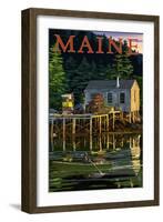 Maine - Lobster Shack-Lantern Press-Framed Art Print