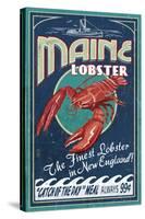 Maine Lobster-Lantern Press-Stretched Canvas