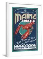 Maine Lobster-Lantern Press-Framed Art Print