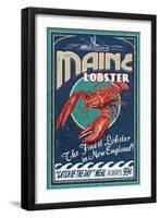 Maine Lobster-Lantern Press-Framed Art Print