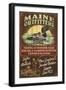 Maine - Loon Outfitters Vintage Sign-Lantern Press-Framed Art Print