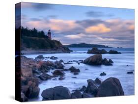 Maine, Lubec, West Quoddy Lighthouse, USA-Alan Copson-Stretched Canvas