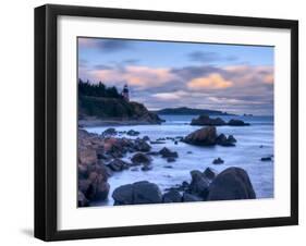 Maine, Lubec, West Quoddy Lighthouse, USA-Alan Copson-Framed Photographic Print