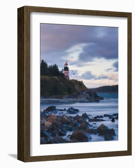 Maine, Lubec, West Quoddy Lighthouse, USA-Alan Copson-Framed Photographic Print