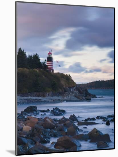 Maine, Lubec, West Quoddy Lighthouse, USA-Alan Copson-Mounted Photographic Print