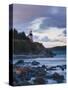 Maine, Lubec, West Quoddy Lighthouse, USA-Alan Copson-Stretched Canvas