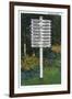 Maine - Mile Marker Sign Post of Odd Distances to Different Cities, Countries-Lantern Press-Framed Art Print