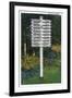 Maine - Mile Marker Sign Post of Odd Distances to Different Cities, Countries-Lantern Press-Framed Art Print