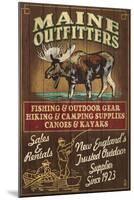 Maine Moose Outfitters-Lantern Press-Mounted Art Print