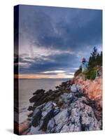 Maine, Mount Desert Island, Bas Harbor, Bas Harbor Lighthouse, USA-Alan Copson-Stretched Canvas