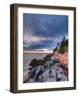 Maine, Mount Desert Island, Bas Harbor, Bas Harbor Lighthouse, USA-Alan Copson-Framed Photographic Print