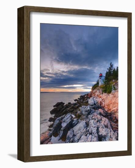 Maine, Mount Desert Island, Bas Harbor, Bas Harbor Lighthouse, USA-Alan Copson-Framed Photographic Print