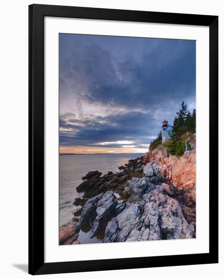 Maine, Mount Desert Island, Bas Harbor, Bas Harbor Lighthouse, USA-Alan Copson-Framed Photographic Print