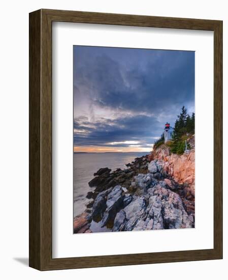 Maine, Mount Desert Island, Bas Harbor, Bas Harbor Lighthouse, USA-Alan Copson-Framed Photographic Print