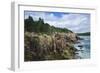 Maine, Mt. Desert Island, Acadia National Park, Cliffs by Sand Beach-Walter Bibikow-Framed Photographic Print