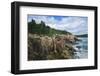 Maine, Mt. Desert Island, Acadia National Park, Cliffs by Sand Beach-Walter Bibikow-Framed Photographic Print