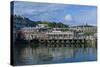 Maine, Mt. Desert Island, Bar Harbor, Pier-Walter Bibikow-Stretched Canvas