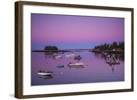 Maine, Newagen, Harbor View, Dawn-Walter Bibikow-Framed Photographic Print