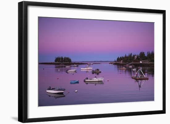 Maine, Newagen, Harbor View, Dawn-Walter Bibikow-Framed Photographic Print