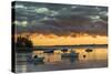 Maine, Newagen, Sunset Harbor View by the Cuckolds Islands-Walter Bibikow-Stretched Canvas