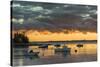 Maine, Newagen, Sunset Harbor View by the Cuckolds Islands-Walter Bibikow-Stretched Canvas