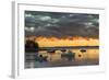 Maine, Newagen, Sunset Harbor View by the Cuckolds Islands-Walter Bibikow-Framed Photographic Print