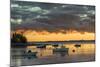 Maine, Newagen, Sunset Harbor View by the Cuckolds Islands-Walter Bibikow-Mounted Photographic Print
