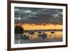 Maine, Newagen, Sunset Harbor View by the Cuckolds Islands-Walter Bibikow-Framed Photographic Print