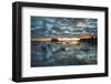 Maine, Newagen, Sunset Harbor View by the Cuckolds Islands-Walter Bibikow-Framed Photographic Print