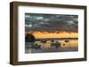 Maine, Newagen, Sunset Harbor View by the Cuckolds Islands-Walter Bibikow-Framed Photographic Print