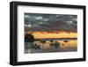 Maine, Newagen, Sunset Harbor View by the Cuckolds Islands-Walter Bibikow-Framed Photographic Print