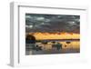 Maine, Newagen, Sunset Harbor View by the Cuckolds Islands-Walter Bibikow-Framed Photographic Print