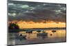 Maine, Newagen, Sunset Harbor View by the Cuckolds Islands-Walter Bibikow-Mounted Photographic Print