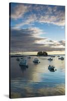 Maine, Newagen, Sunset Harbor View by the Cuckolds Islands-Walter Bibikow-Stretched Canvas