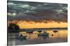 Maine, Newagen, Sunset Harbor View by the Cuckolds Islands-Walter Bibikow-Stretched Canvas