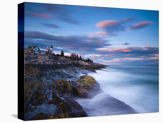 Maine, Pemaquid Peninsular, Pemaquid Point Lighthouse, USA-Alan Copson-Stretched Canvas