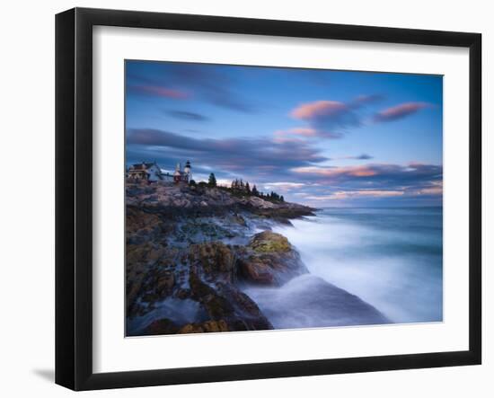 Maine, Pemaquid Peninsular, Pemaquid Point Lighthouse, USA-Alan Copson-Framed Photographic Print