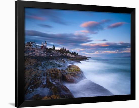 Maine, Pemaquid Peninsular, Pemaquid Point Lighthouse, USA-Alan Copson-Framed Photographic Print